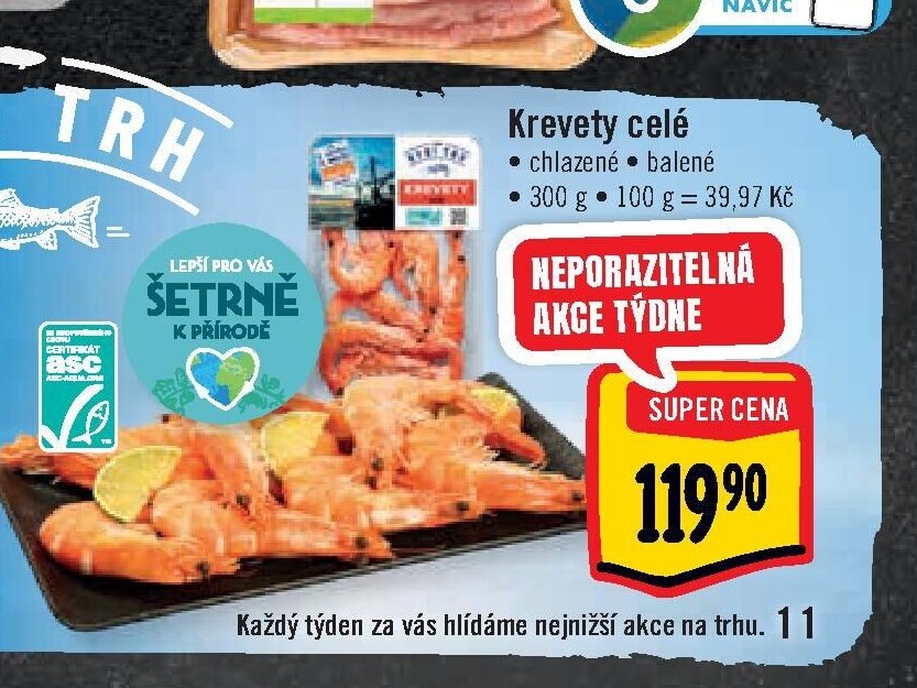 Krevety celé