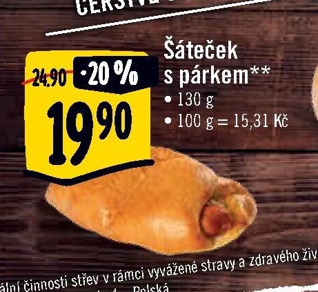 Šáteček s párkem