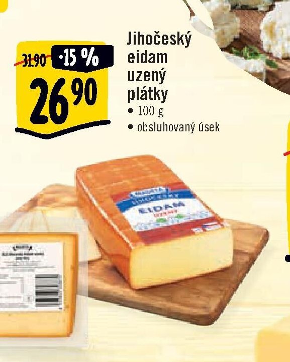 Jihočeský eidam uzený plátky
