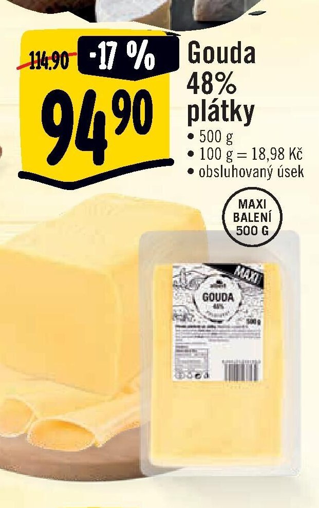 Gouda 48% plátky