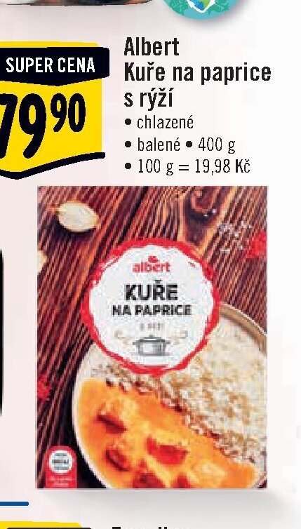 Albert Kuře na paprice s rýží