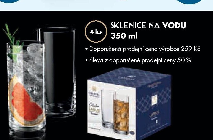 Sklenice na vodu 350 ml