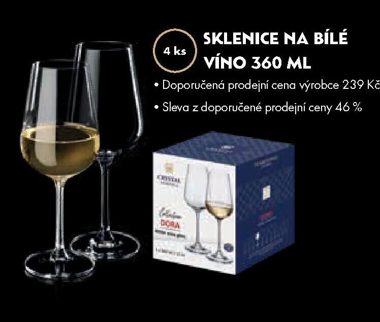 Sklenice na bílé víno 360 ml