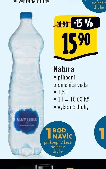 Natura přírodní pramenitá voda