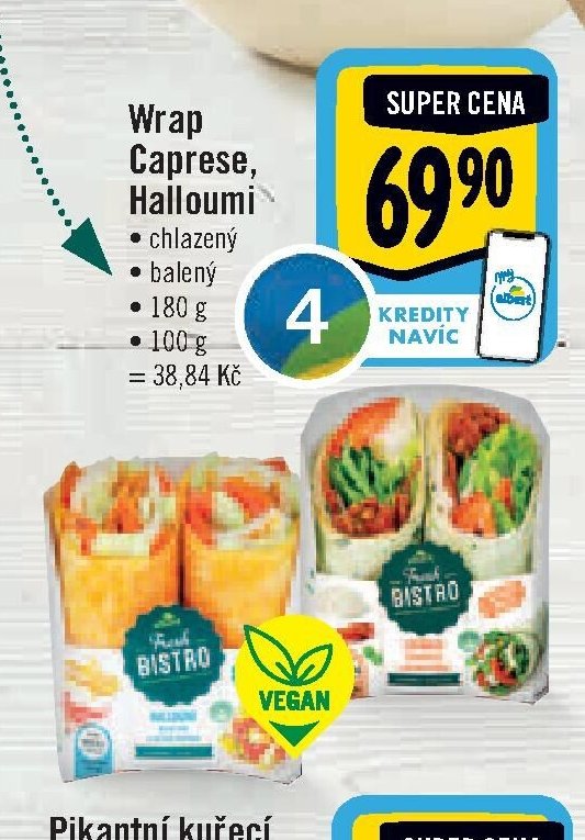Wrap Caprese, Halloumi