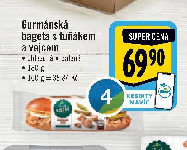 Gurmánská bageta s tuňákem a vejcem