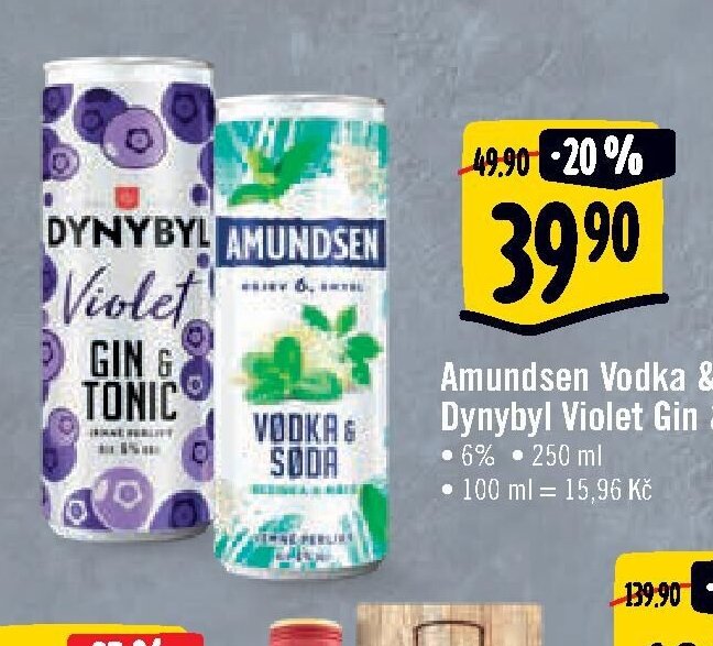 Amundsen Vodka & Soda / Dynybyl Violet Gin & Tonic