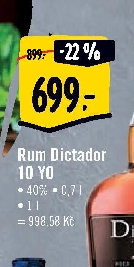 Rum Dictador 10 YO