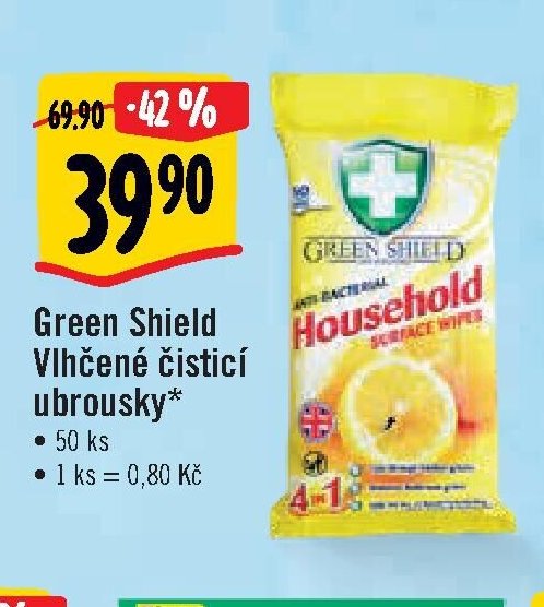 Green Shield Vlhčené čisticí ubrousky