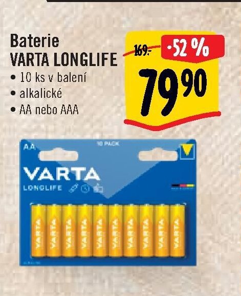 Baterie VARTA LONGLIFE