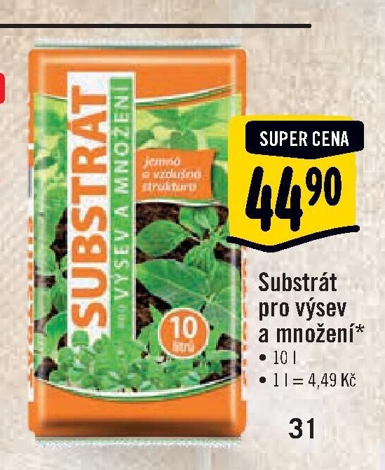 Substrát pro výsev a množení