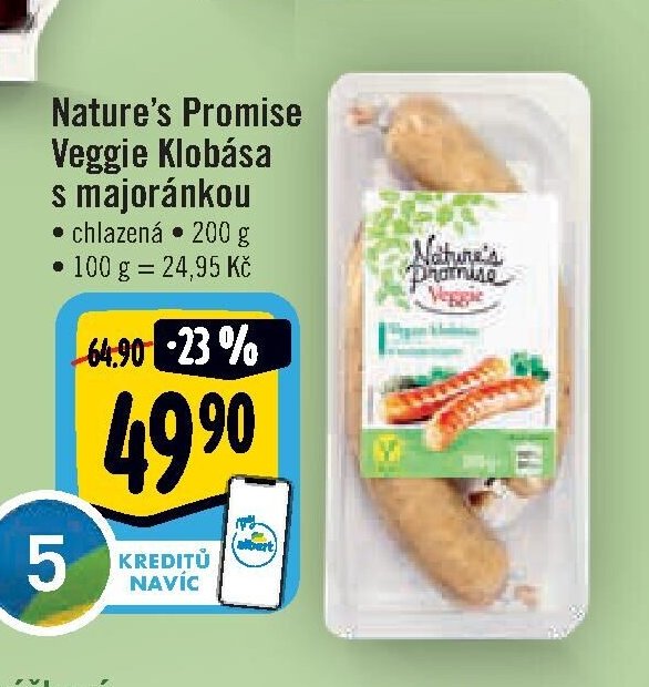 Nature's Promise Veggie Klobása s majoránkou