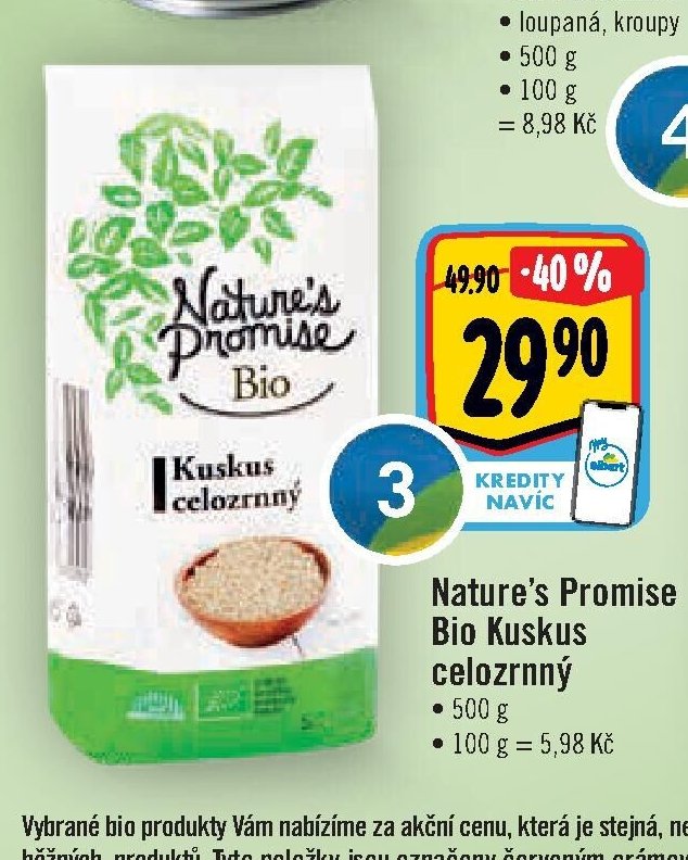 Nature's Promise Bio Kuskus celozrnný