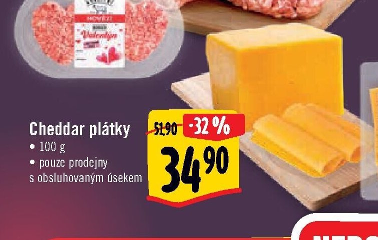 Cheddar plátky