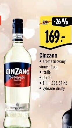 Aperitivy Cinzano