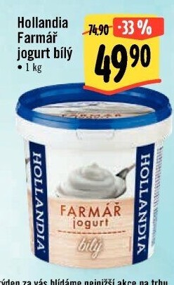 Bílý jogurt Farmář Hollandia