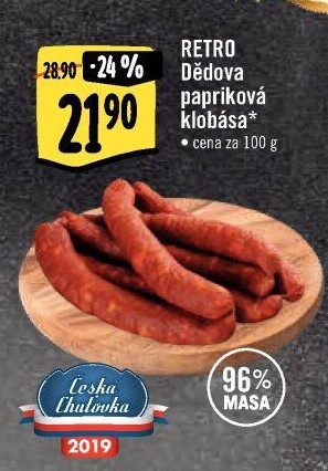 Dědova klobása papriková Albert Retro
