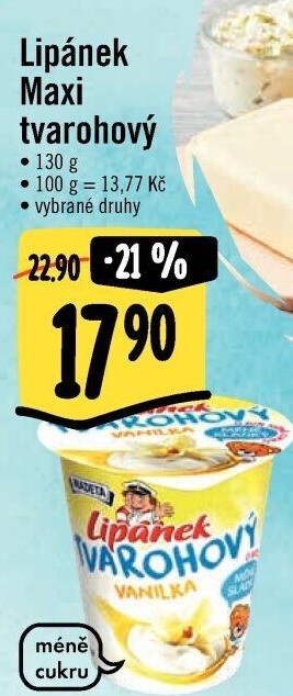 Dezert Lipánek tvarohový Madeta