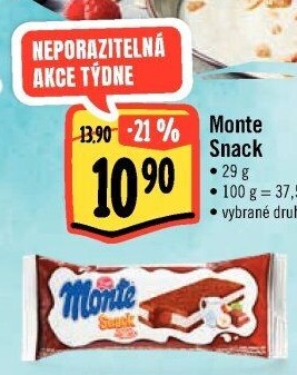 Dezert mléčný Monte Snack Zott