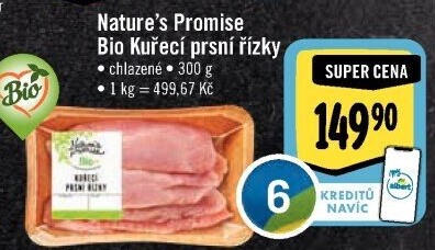 Kuřecí prsní řízky bio Nature'