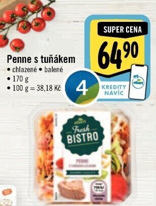 Penne s tuňákem Albert Fresh Bistro