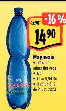 Přírodní voda Magnesia