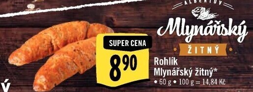 Rohlík Mlynářský žitný Albert