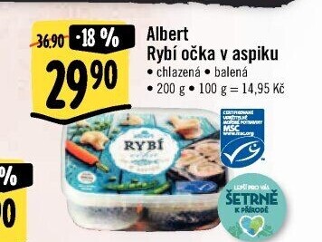 Rybí očka v aspiku Albert