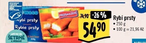 Rybí prsty předsmažené mražené Nowaco