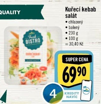 Salát kuřecí kebab Albert Fresh Bistro