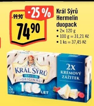 Sýr Hermelín Král sýrů