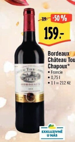 Víno Bordeaux Chateau Tour Chapoux