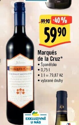 Víno Marqués de la Cruz