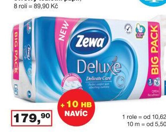 Zewa Deluxe 3vrstvý toaletní papír, 19,3 m, 16 rolí