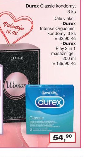 Durex Classic kondomy, 3 ks