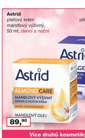 Astrid pleťový krém mandlový výživný