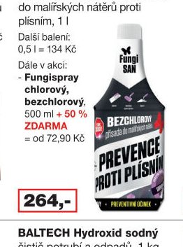 Fungisan bezchlorová přísada do malířských nátěrů