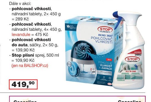 Ceresit pohlcovač vlhkosti, přístroj + 1 tableta