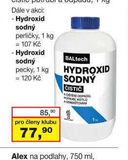 BALTECH Hydroxid sodný čistič potrubí a odpadů