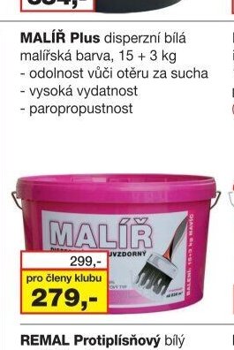 MALÍŘ Plus disperzní bílá