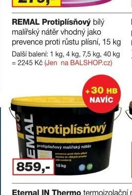 REMAL Protiplísňový bílý malířský nátěr