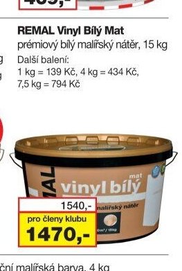 REMAL Vinyl Bílý Mat