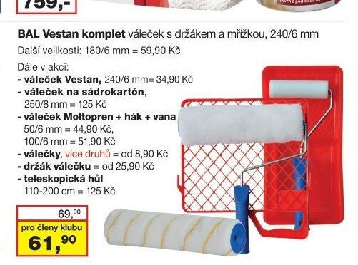 BAL Vestan komplet váleček