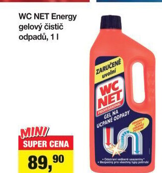 Čistič odpadů gelový Energy WC NET