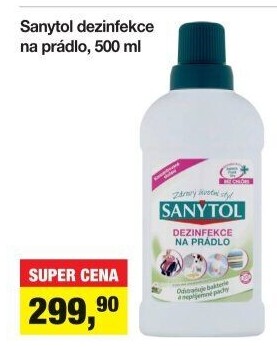 Dezinfekční čistič na prádlo Sanytol