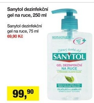 Dezinfekční gel na ruce Sanytol
