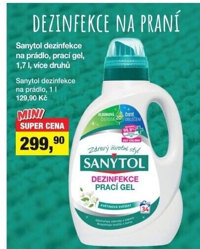 Dezinfekční prací gel Sanytol