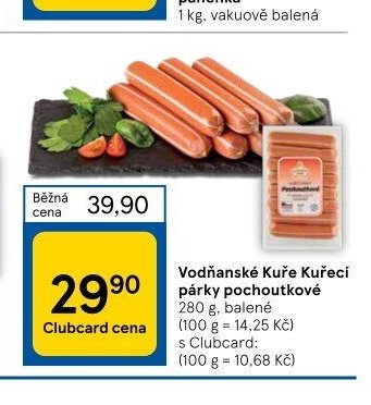 Vodňanské Kuře Kuřecí párky pochoutkové