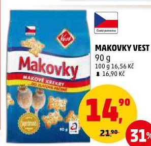 Krekry makovky Vest