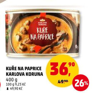 Kuře na paprice Karlova koruna - konzerva